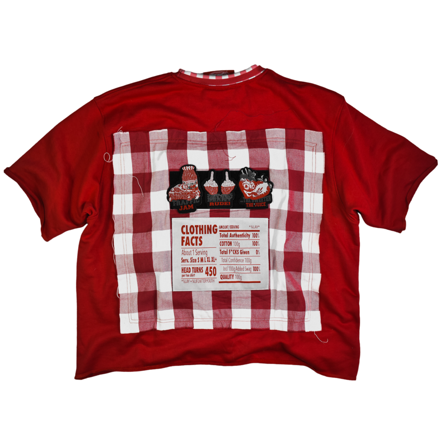 CROPPED "BUFFOON'S JELLY" STRAWBERRY FLAVOR T-SHIRT