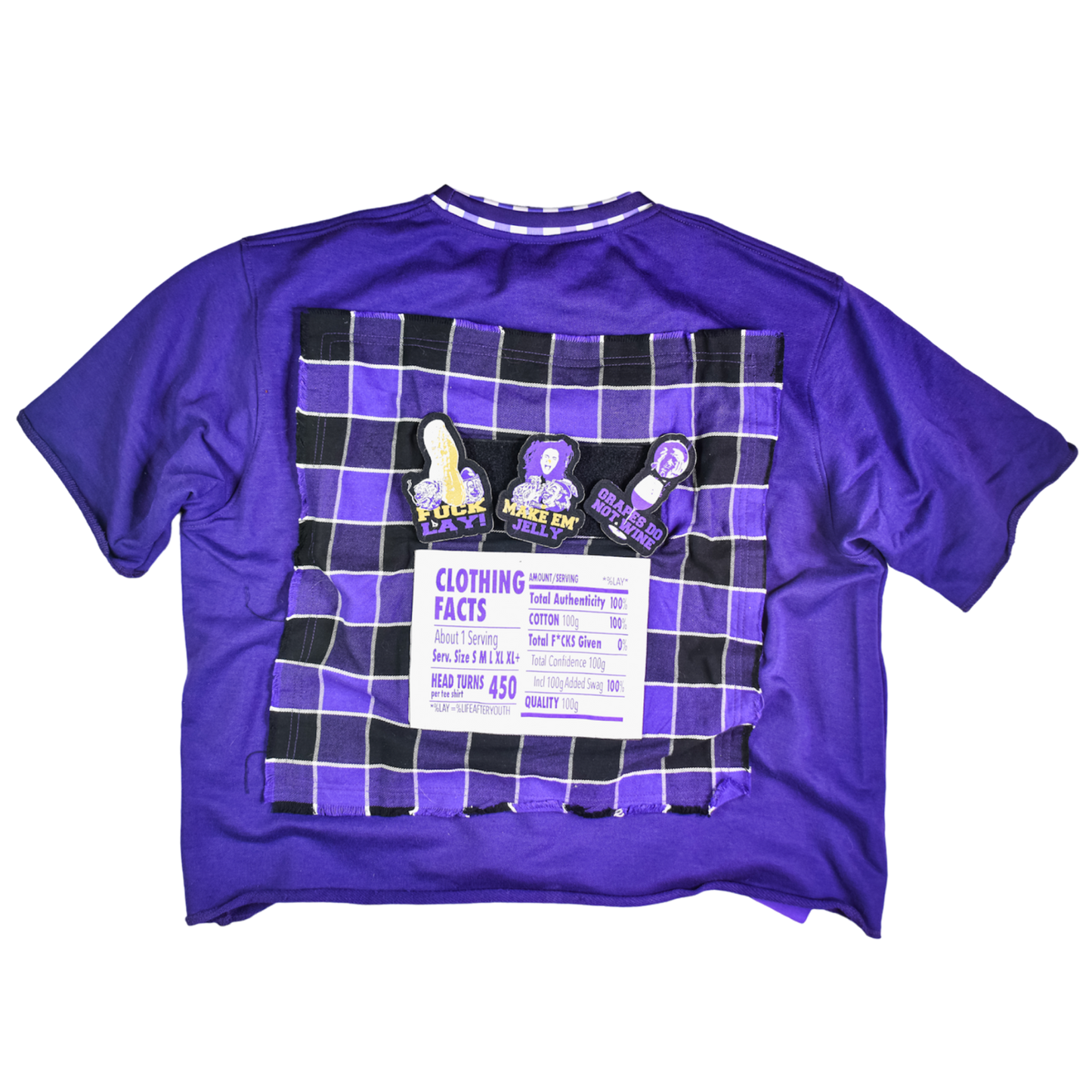 CROPPED "BUFFOON'S JELLY" GRAPE FLAVOR T-SHIRT