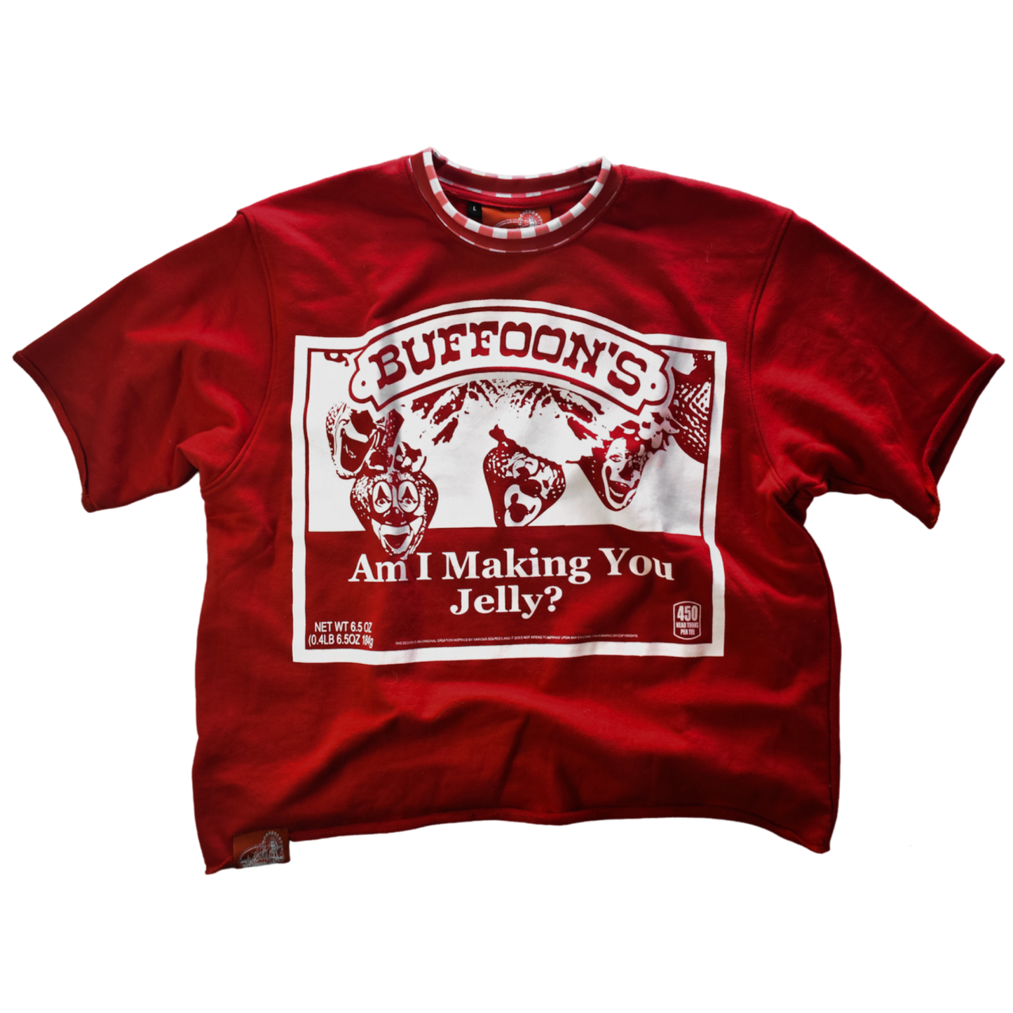 CROPPED "BUFFOON'S JELLY" STRAWBERRY FLAVOR T-SHIRT