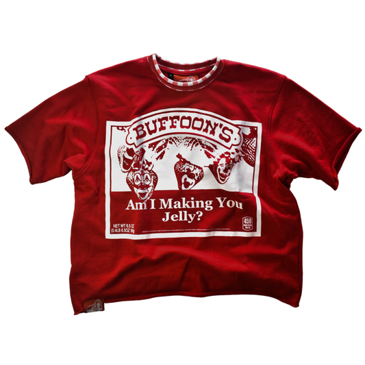 CROPPED "BUFFOON'S JELLY" STRAWBERRY FLAVOR T-SHIRT