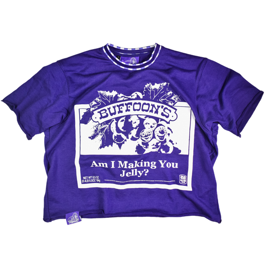 CROPPED "BUFFOON'S JELLY" GRAPE FLAVOR T-SHIRT